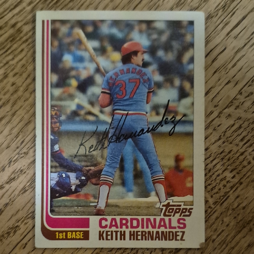 Topps Cardinals Baseball Card with Blue and Red Uniform